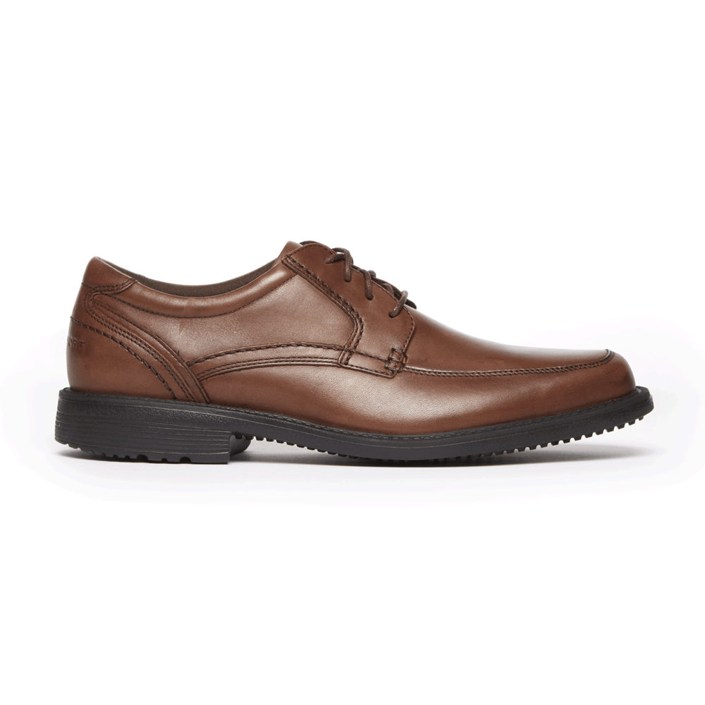 Rockport Singapore Mens Lace Up - Style Leader 2 Apron Toe Brown - HT4075138